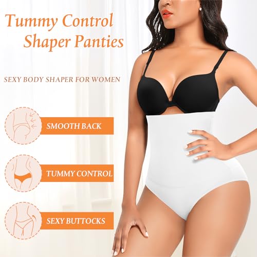 Image of Werena Tummy Control Shapewear Underwear for Women High Waisted Body Shaper Panties Shaping Briefs