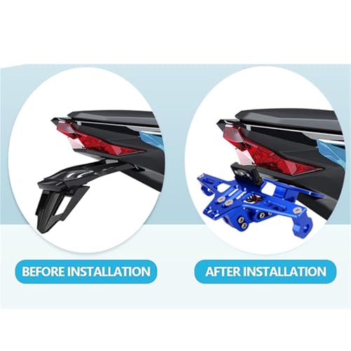 Support de plaque moto réglable pour éliminer la bavette Hayabusa - 4