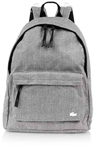 Lacoste Signature Print Backpack, Gris Chine Monogramme #TOP7