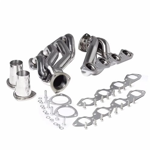 Tuyau d'échappement shorty Chevy V8 396 454 en acier inoxydable poli haute finition