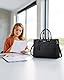 LOVEVOOK Laptoptasche Damen 17,3 Zoll, Groß Arbeitstasche Handtasche Schultertasche Wasserdicht PU Leder Shopper Tasche Aktentasche Lehrertasche Umhängetasche für Business Arbeit Uni Schule