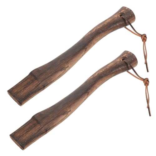 Happyyami 2Pcs Wooden Axe Handle Replacement Slip Grip for Easy Installation Durable Axe Accessory for Camping and Outdoor Use Standard