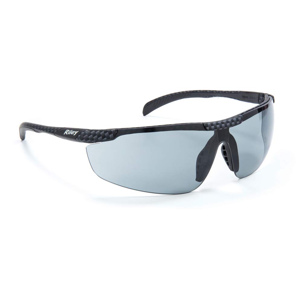 Riley Eyewear Agera Sunglasses Lightweight Sports Style Safety Glasses (Black, Grey)