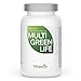 Produktbild VITACTIV Multi Green Life - Green Food Multivitamin Präparat - Natur Komplex 100 Nährstoffe - Vitamin C, D, E, B Vitamine - Mineralien, Enzyme, Omega3, Vitalpilze, Probiotika, Superfood - 90 Kapseln