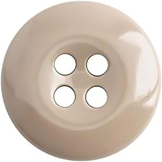 50 Pcs Khaki Pant Buttons 0.7 inch Industrial Buttons for Sewing 27L 4 Hole Sewing Round Plastic Replacement Bulk Ideal for Pant Uniform Pants Jeans Jacket Skirt Shorts Craft DIY Art Decorative