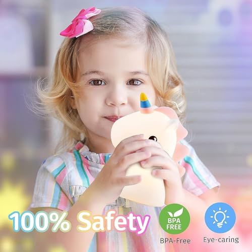 Image of Night Lamp For Bedroom, Cute Lamp, Kids, Birthday Gift, Valentine Gift Girlfriend, Rechargeable, Bpa-Free - Silicone Cloud (Horse Lampled, White)