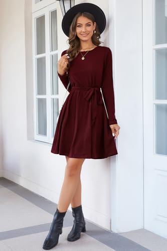 Image of Newshows Women's Sweater Pockets Fall Winter Teacher Work Casual Dress