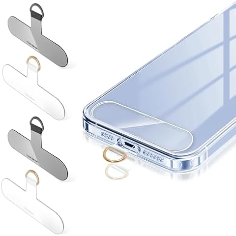 ROCONTRIP Phone Lanyard Tab TPU Phone Tether Tab Transparent Phone Tether Patch Upgraded Metal D Ring Phone Strap Pad Use Cover