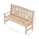 STOBOK Mini Holz Bank Miniatur Puppenhaus Zubehör Mini Doppel Stuhl Modell für Photo Booth Requisiten
