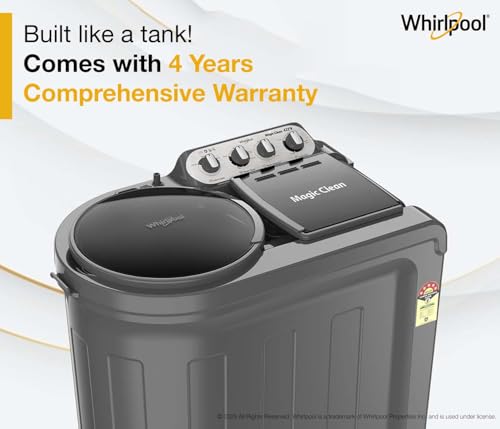 Image of Whirlpool 8.5 kg 5 Star Semi-Automatic Top Loading Washing Machine (MAGIC CLEAN 8.5 GREY DAZZLE,2x Drying Power)