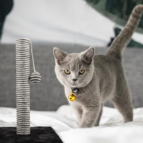 Rascador para gatos vertical Sisal con bola y base estable miniatura 3
