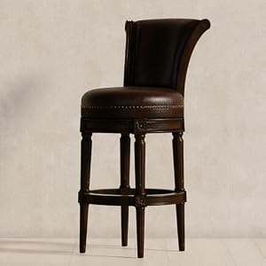 Maven Lane Bar Stool, Adjustable Swivel Kitchen Counter Stools, 31 Inch, Dark Walnut Maven Lane Bar Stool Adjustable Swivel Kitchen Counter Stools 31 Inch Dark Walnut