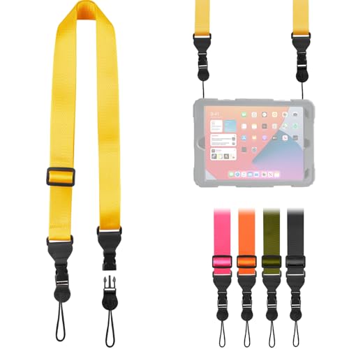 FIEIL Adjustable Shoulder Strap, Nylon Camera Strap, Comfortable Neck Strap for iPad, Cellphone Tablet, Camera, Laptop, Binocular, Luggage Bag (Bright Yellow Universal Lanyard)