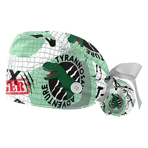 Chapeaux bouffants dinosaure et casquettes de travail mixtes