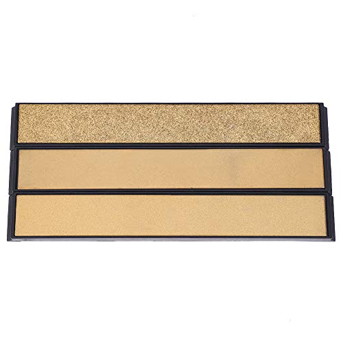 Restokki 3pcs 80/600/1000 Grit Emery Knife Sharpener Stone Titaniums Plated Whetstone Edge Honing Tool