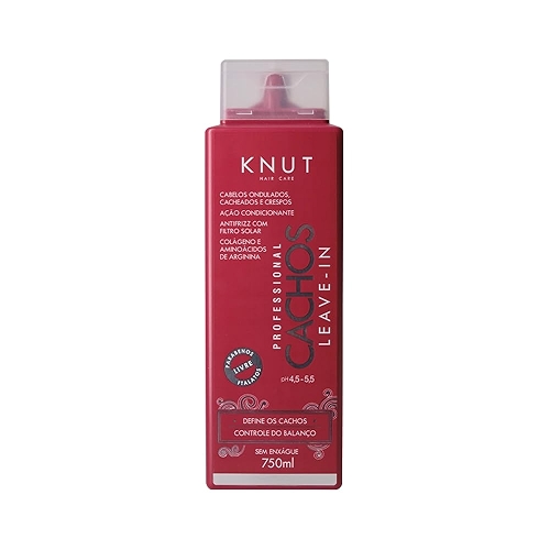 KNUT LEAVE-IN CACHOS – Creme Leave-in para Definição, Hidratação e Controle do Frizz em Cabelos Cacheados – 750 ml KNUT LEAVE-IN CACHOS – Creme Leave-in para Definição, Hidratação e Controle do Frizz em Cabelos Cacheados – 750 ml
