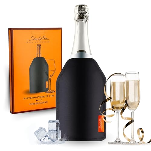 SIMPLEX DOMO Manicotto Refrigerante – Raffreddamento Extra Lungo – Flessibile per Vino, Spumante & Champagne – Impermeabile – Perfetto per Casa & Outdoor – Refrigeratore per Bottiglie di Vino
