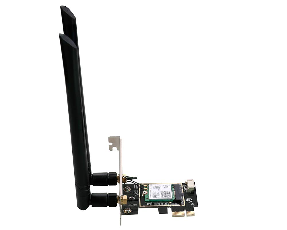 D-Link DWA-X582 Tarjeta PCIe Wi-Fi 6 3000 Mbps, Bluetooth 5.0, Antenas Desmontables, Alta Ganancia 5 dBi, WPA3, PCIe Low Profile, Windows