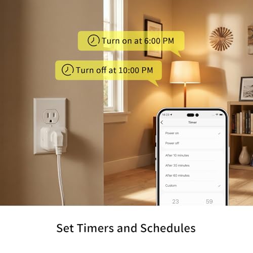 Minoston Z-Wave Débarrassez-vous de Dimmer, 800 Series Smart Plug fonctionne avec Z-Wave Hubs, Alexa & Assistant Google, 200W (MP21ZD)