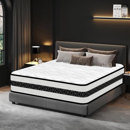 Matelas 140x190 cm Premium, Très épais 30cm, HYBRIDE: Mousse à