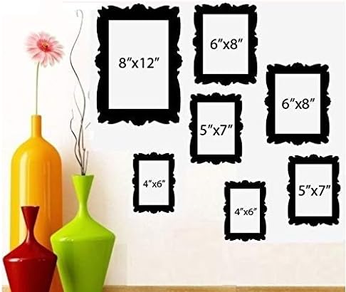 Family Tree Picture Frames ~ Wall Decal (1) 8X 10 (2) 5 X 7 (2) 6X 8 (2) 4X 6