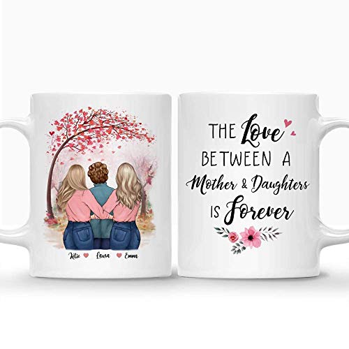 Personalized To Mother Mug Mother Daughter Daughter Forever Linked Together Mug Custom Mug Mom Mug Daughter Mug Gifts for Mother Daughter Women11oz 15oz Mug Multi 4