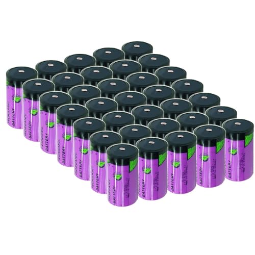 LCCJYHJFFHH «35 Pack» 3.6V 19000mAh TL-5930 Non-Rechargeable Lithium-Thionyl Chloride (Li/SOCL2) Battery for Tadiran TL-5930 Series Size D