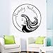 Produktbild guijiumai Business Logo Poster Wandtattoos Schönheitssalon Cooles Mädchen Gesicht Langes Haar Silhouette Vinyl Wandaufkleber Fenstertapete weiß 42x42 cm