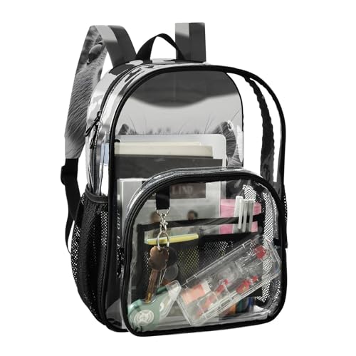 Capybara Surprise Funny Clear Backpack, PVC Transparent Bag with Large Capacity for Boys, Girls, Men, Women, See Through Bookbag for School Work College Travel2