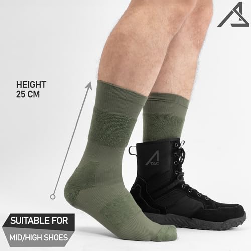 ACE Schakal Tactical Socks - 3 Pairs of Socks with Merino Wool & Anti-Blister Padding - Trekking & Hiking - 7-124