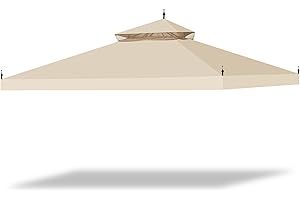 Yescom 10x10 Water-Resistant Outdoor Canopy Gazebo Beige Sun Shade Patio Cover