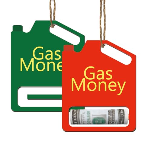 Remerabel 2 Set Gas Gift Cards Gas Money Greeting Cards Folded Greeting Card Gas Can Ornament Funny...