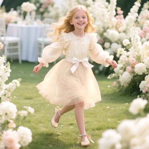 Felix & Flora Girls Toddler Little Ballet Shoes - Flower Girls Mary Jane Flats Dress Shoes Party Wedding2