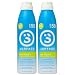Surface Dry Touch Spray Sunscreen - Reef Safe, Ultra-Light & Clean Feeling, Broad Spectrum UVA/UVB Protection, Paraben Free, Hypoallergenic, Water Resistant, Fragrance Free - SPF 50, 6oz, 2 Count
