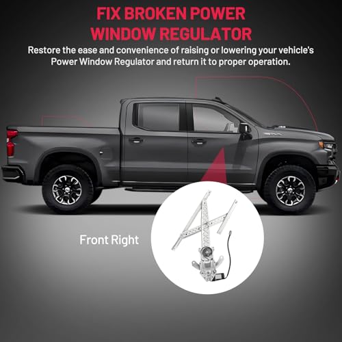 Image of BDFHYK 741-849 Power Window Regulator with Motor Front Right Compatible with Ford F-150 1999-2003, F-150 Heritage 2004, F-250 1999