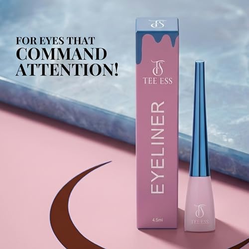 Image of TEE ESS Waterproof Liquid Eyeliner, Long-Lasting Smudge-Proof Formula with Fine Precision Tip, Quick-Drying Intense Finish for Winged, Bold & Everyday Eye Makeup (Brown)