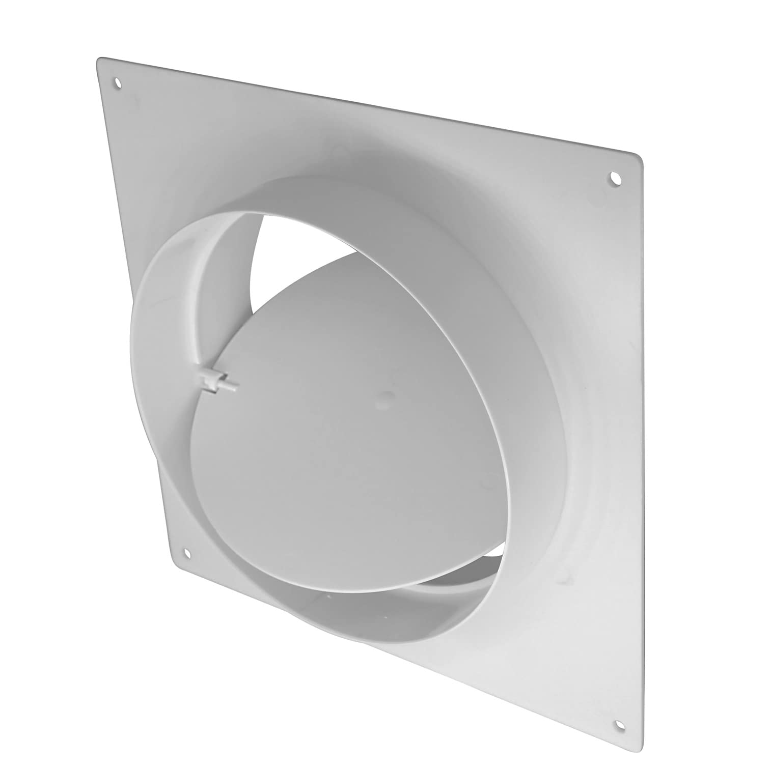 Steinberg14 Wall Flange 150 mm with Backflow Valve PVC Connector Connector Round Pipe Ventilation Pipe