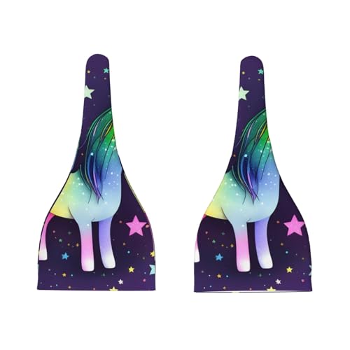 Newborn Baby Hat, One-Horse Star Print Soft Top Knot Beanie Cap, Cute Baby Headwear for 0-6 Months Black3