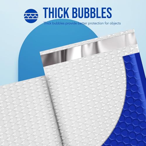 Image of Fuxury Bubble Mailers 8.5x12 Inch 250 Pack Royal Blue Large Bubble Envelopes Bulk Opaque Cushioning Mailer for Small Business Mailing Books Clothes Makeup Supplies #2