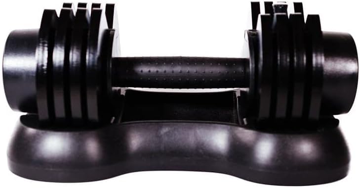 Pair of 12.5kg Adjustable Dumbbells 5 in 1 Quick Dial Home Gym Exercise Fitness (2.5kg-12.5kg in 2.5kg Increments) (Black and Yellow, 2 x 12.5Kg Dumbbell) - Image 6