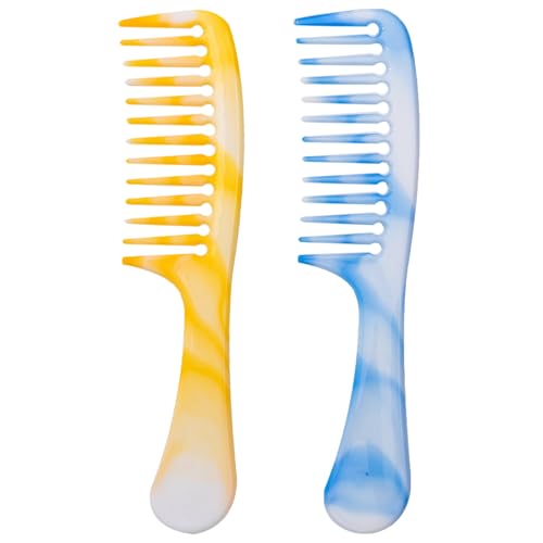 Peines de dientes anchos para cabello rizado, 2 unidades miniatura 1