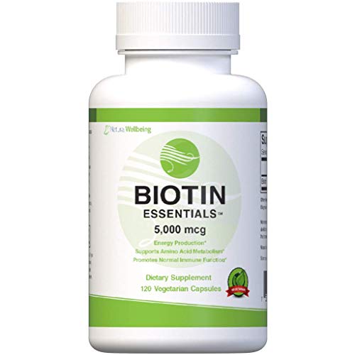 Biotin Essentials 5000mcg Supports Healthy Hair, Skin, and Nails - 120 Capsules Biotin Essentials 5000mcg Supports Healthy Hair, Skin, and Nails - 120 Capsules