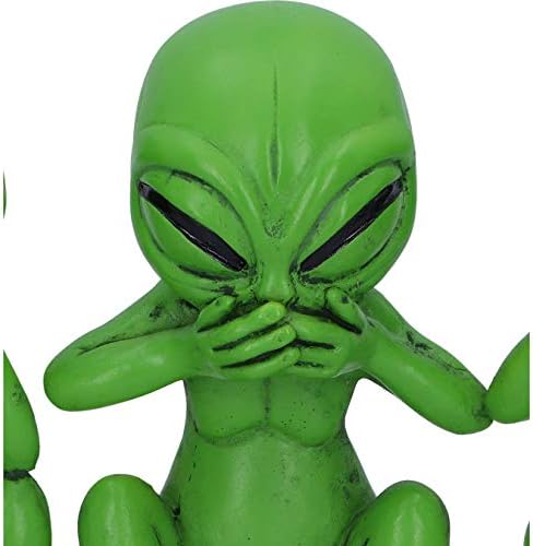 Three Wise Martians 16cm See No Hear No Speak No Evil Alien Figurines