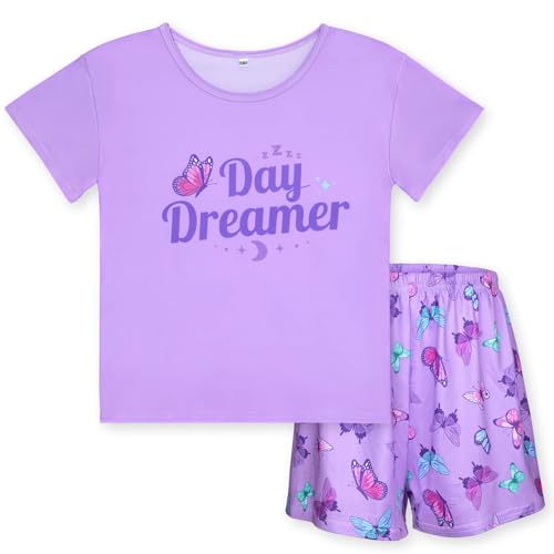 MHJY Mädchen Schlafanzug Kinder Pyjama-Set,2-teiliges Pjs Set...