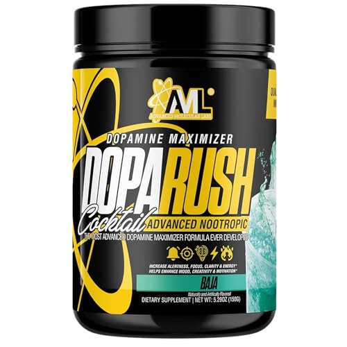 Image of AML - Dopa Rush Powder, Dopamine Maximizer, Focus, Energy & Clarity Supplement, Baja, 5.29 oz (30 Servings)