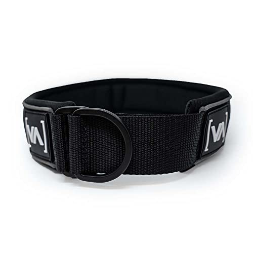 VITOMALIA® Ultraleichtes 4cm breites reflektierendes Zugstopp Hundehalsband, Robustem Nylon und Weichem Neopren, Halsband für mittelgroße Hunde, Zugstopp Halsband (4cm/L = 45cm-56cm, Schwarz)