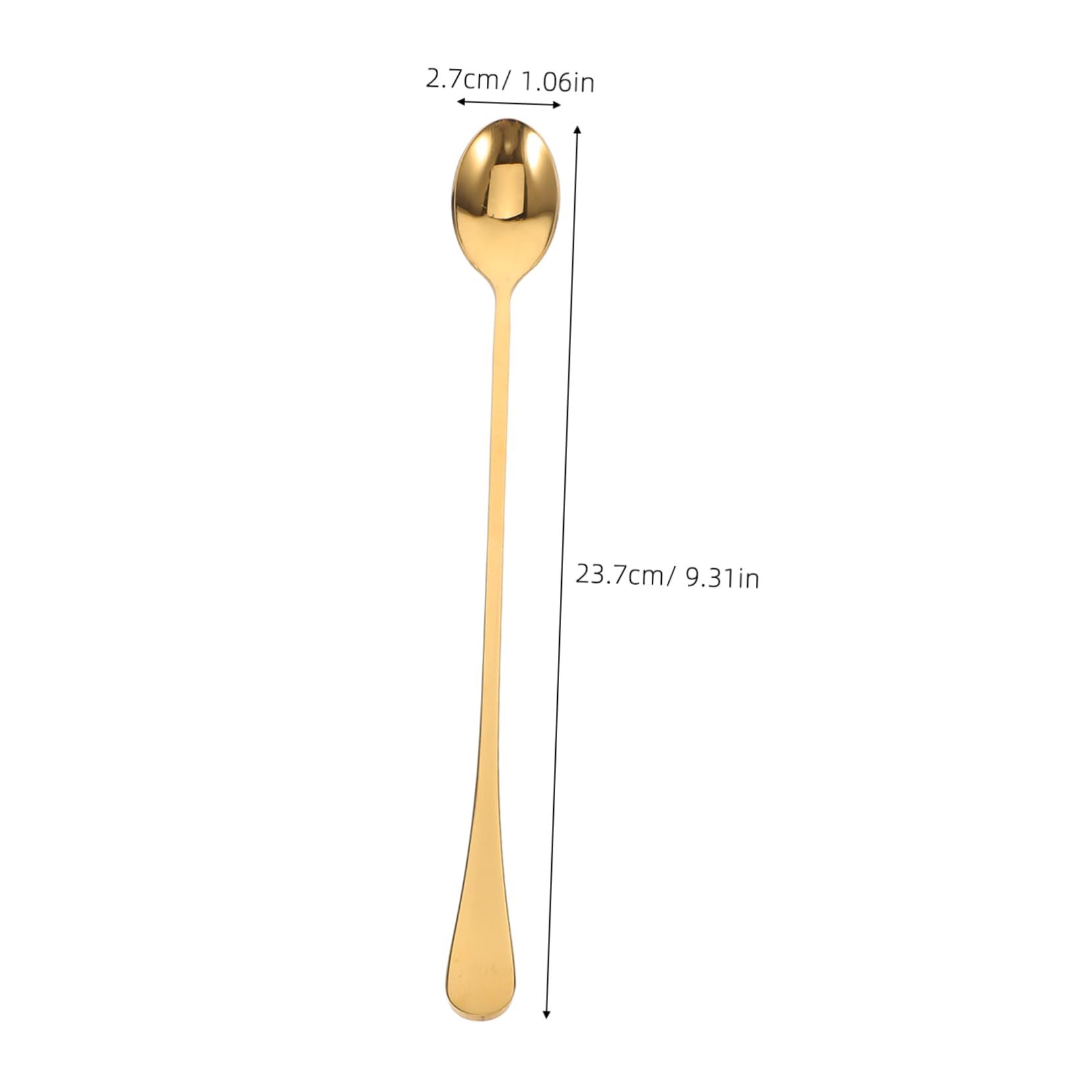 Cabilock 2Pcs Long Handle Stainless Steel Ice Spoon Cocktail Stirring Sticks for Coffee Tea and Iced Beverages Versatile Retro Design for Home Bars and Coffee Shops