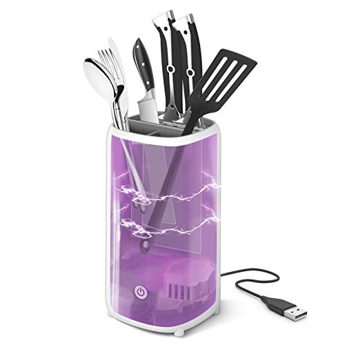 Inmorven Universal Knife Block, Quick Drying Knife Holder, Detach for Easy Cleaning, Space Saver Knife Storage with Automatic Wind Drying System, Fits Most of Knives and Other Utensil