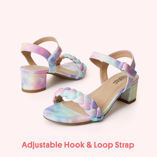 Image of FabKids Girls Braided Open Toe Ankle Strap Flat Lightly Padded Sandals Summer Holiday Party Dress Shoes for Toddler Little Kid Big Kid
