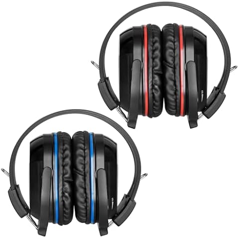 SIMOLIO 2 Pack Wireless IR Headphones for Car DVD Cover